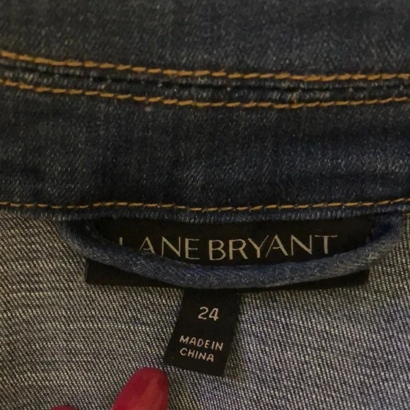 Lane Bryant Blue Studded Denim Jacket - Picture 5 of 7
